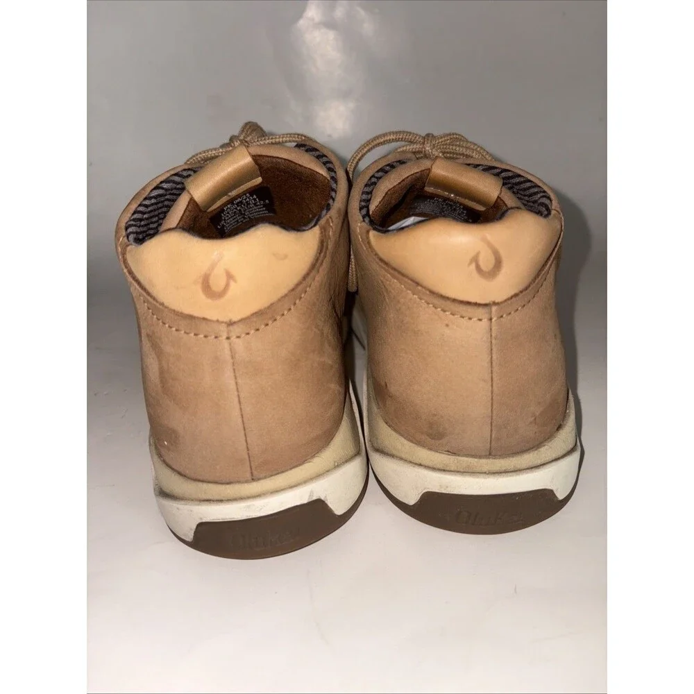 Mens OluKai Papaku 'Ili Tan Nubuck Leather Chukka Waterproof Boots US9.5 EU42.5
